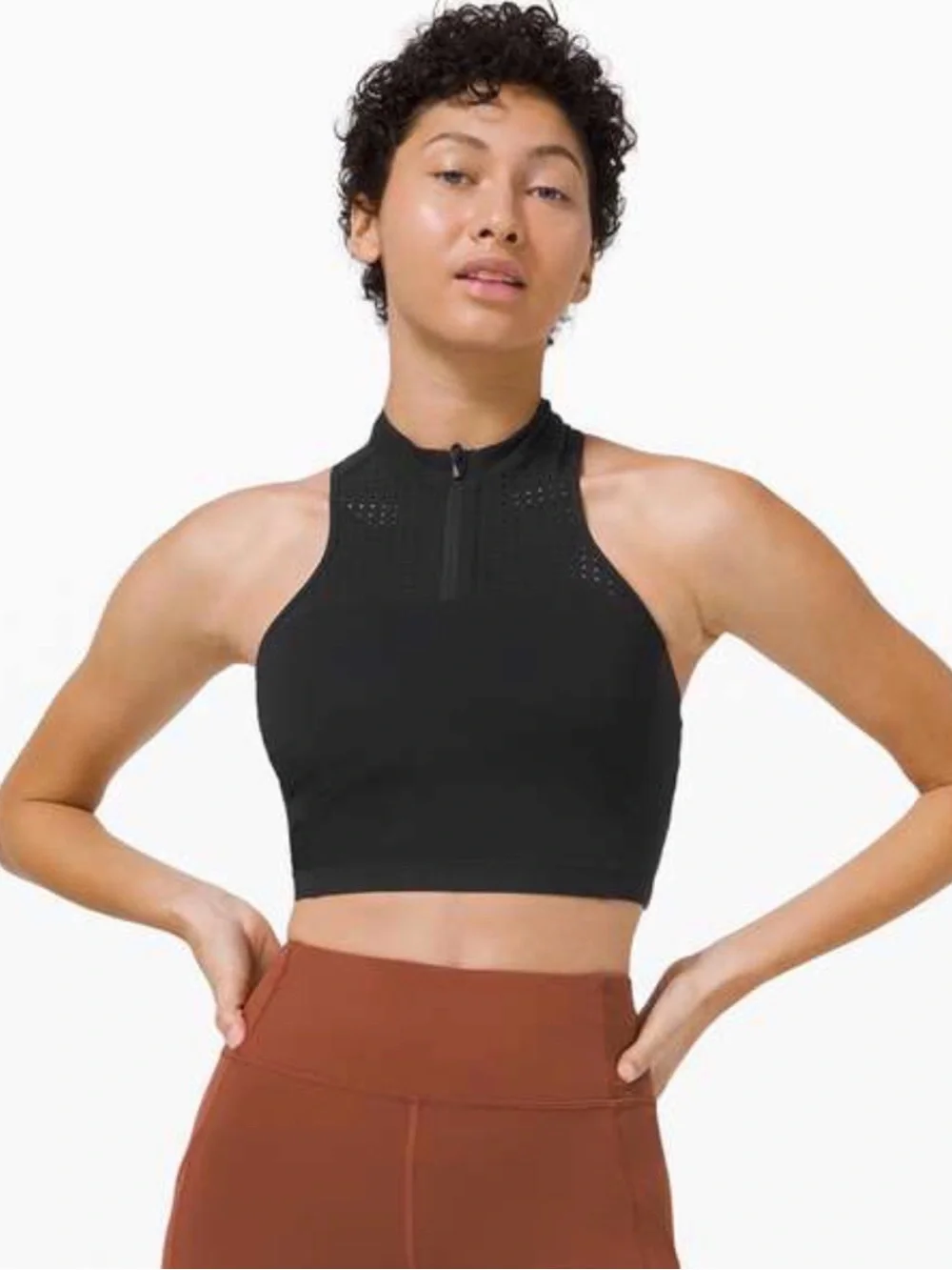 lululemon athletica Black Perforated Racerback Sports Bra✨
